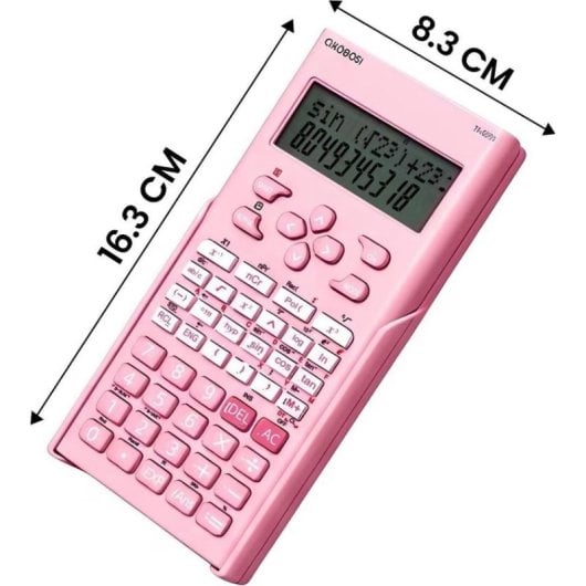 Calculatrice scientifique Avizar TX-03701 double écran 12 chiffres rose