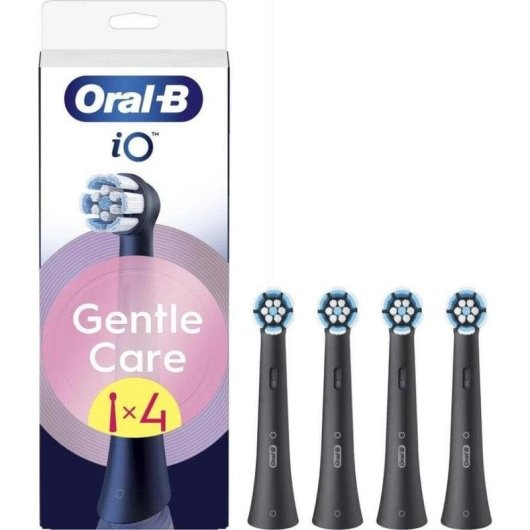 Aufsteckbürste Oral-B iO GentleCare Black 4 Einheiten Empfindliches Zahnfleisch