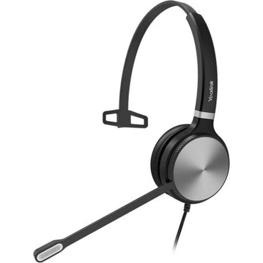 Auriculares Yealink YHS36 Mono com fio RJ9 para escritório e call center com Cancelamento de Ruído, microfone ajustável e design ergonómico, preto