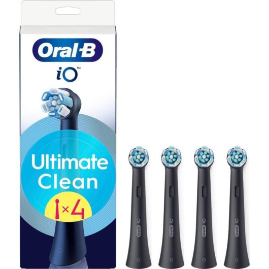 Cabeça de Escova Oral-B iO UltimateClean Black Pack 4 Recargas Adultos
