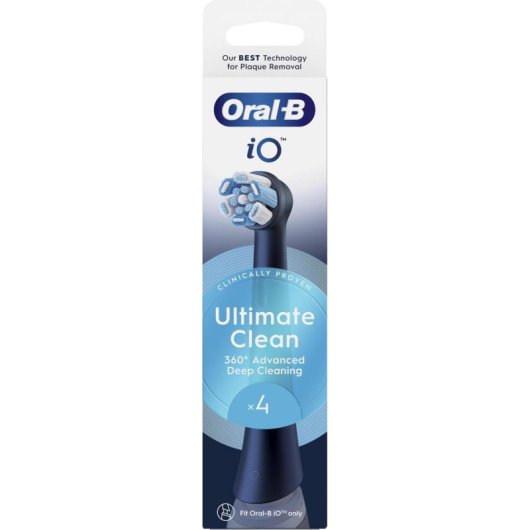 Cabeça de Escova Oral-B iO UltimateClean Black Pack 4 Recargas Adultos