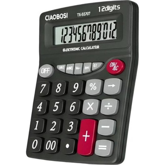 Calculatrice de bureau Avizar TX-03707 12 chiffres écran LCD noir