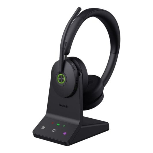 Auricolari Yealink WH68 wireless e cablati Bluetooth con Cancellazione Rumore, microfono touch, neri