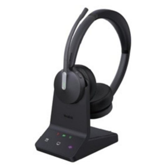 Auricolari Yealink WH64 Dual wireless e cablati Bluetooth per chiamate e musica con microfono e base di ricarica neri
