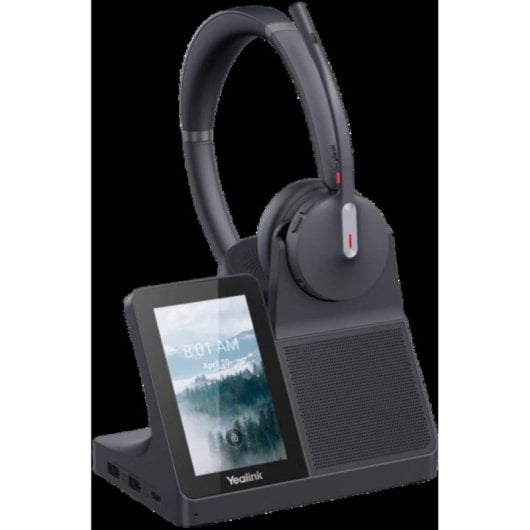 Auricolari Yealink WH64 Dual wireless e cablati Bluetooth per chiamate e musica con microfono e base di ricarica neri