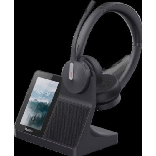 Auricolari Yealink WH64 Dual wireless e cablati Bluetooth per chiamate e musica con microfono e base di ricarica neri