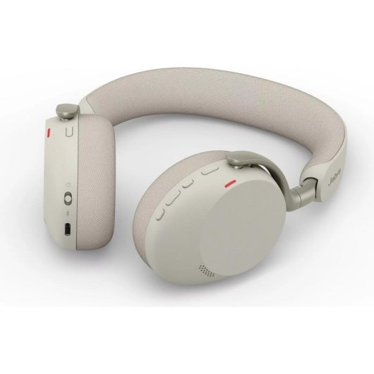 Auriculaires Jabra Evolve3 75 sans fil Bluetooth avec réduction de bruit, micro et USB-C, gris chaud