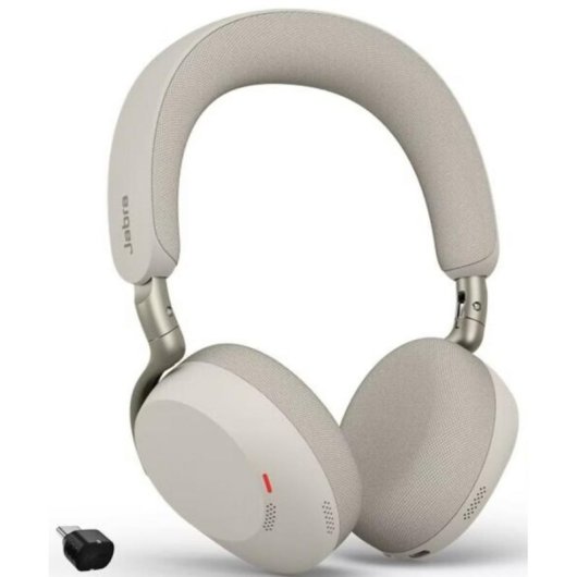 Auriculaires Jabra Evolve3 75 sans fil Bluetooth avec réduction de bruit, micro et USB-C, gris chaud
