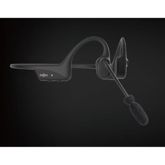 Auriculares Shokz OpenComm2 sem fios Bluetooth para escritório com Cancelamento de Ruído, microfone e cobertura em espuma, preto