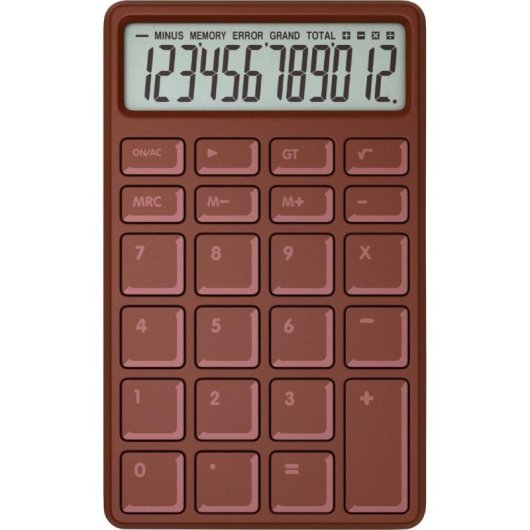 Calculadora Mustard M16247 portátil 8 dígitos design chocolate castanho