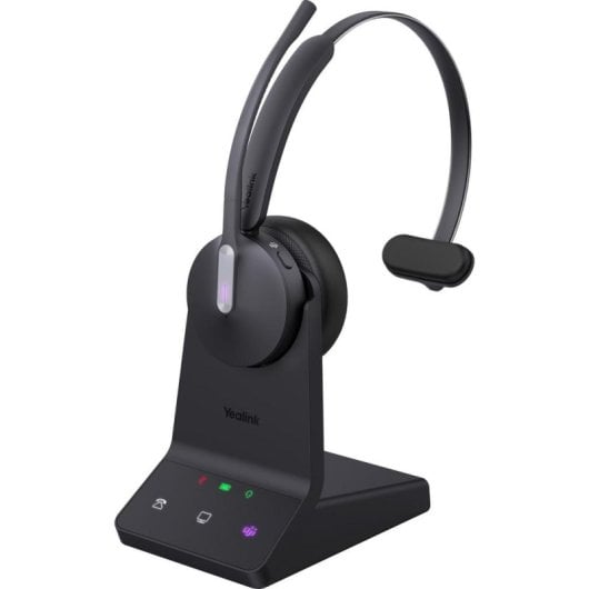 Auricolari Yealink WH64 Mono wireless Bluetooth e DECT per ufficio con cancellazione del rumore neri