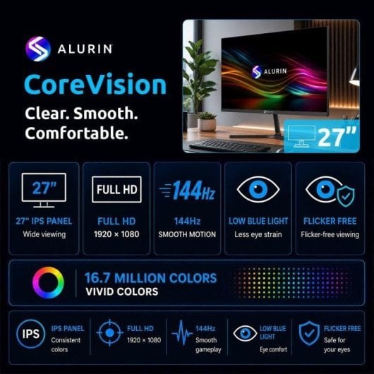 Monitor Alurin CoreVision 144IPSLite 27" FHD 144Hz