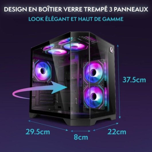 Desktop Vibox V-581 AMD Ryzen 5 5500 16GB 500GB SSD RTX 5050 Windows 11 WiFi