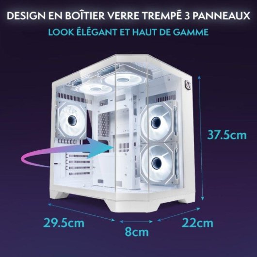 PC de bureau Vibox V-506 AMD Ryzen 5 5500 16GB 1TB SSD RTX 5060 Windows 11 WiFi