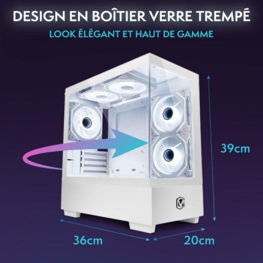 PC de bureau Vibox I-69 AMD Ryzen 3 3200G 16GB 1TB SSD Radeon Vega 8 Linux Mint WiFi