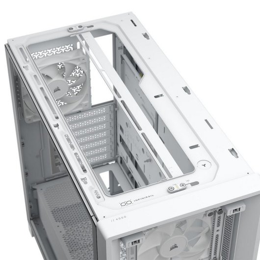 Torre Corsair FRAME 4000X RS Blanca ARGB Vidrio Templado Modular ATX