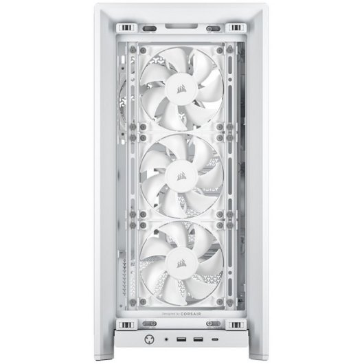 Torre Corsair FRAME 4000X RS Blanca ARGB Vidrio Templado Modular ATX