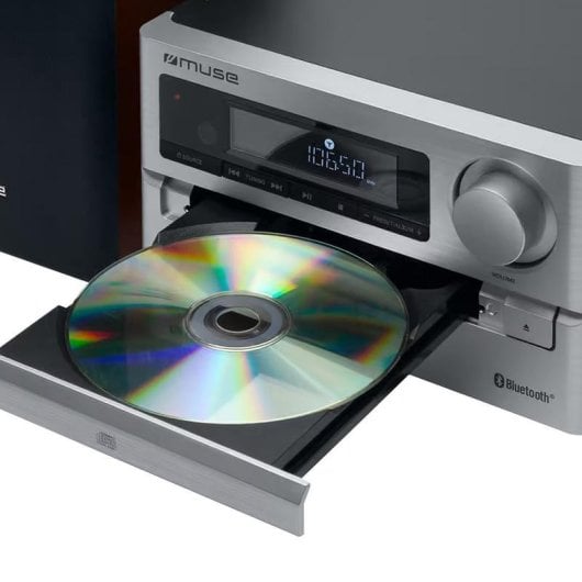 Microchaîne Muse M-62 BTS 2x10W RMS Bluetooth 5.0 CD USB FM Argent