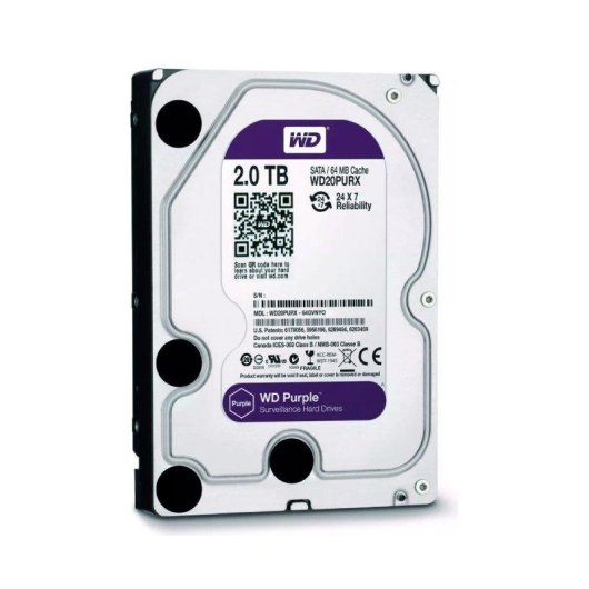 Disco Duro Western Digital Purple 2TB HDD 5400rpm SATA III Bajo Ruido