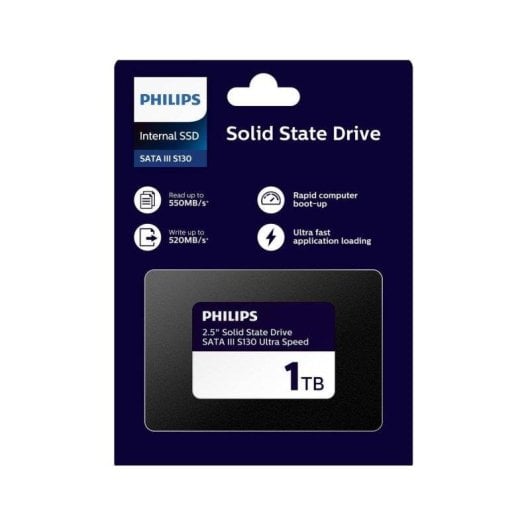 Disco Duro Philips S130 1TB SSD 2.5" SATA III 550MB/s Protección Datos