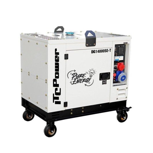 Generador diésel ITCPower DG14000SE-T insonorizado 10 kW trifásico y monofásico