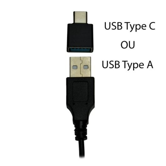 Casque MCL MK1A99AZZZCSQMUSB filaire USB-A/USB-C pour bureau et usage quotidien noir