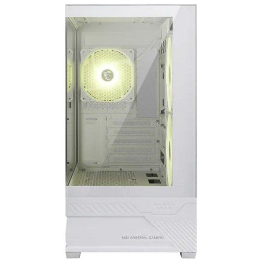 Carcasa MSI MAG PANO M110R White Mini Tower panorámica ARGB gaming