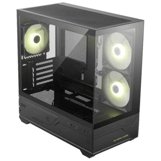 Caixa PC MSI MAG PANO M110R Mini Tower ARGB Vidro Temperado Preto