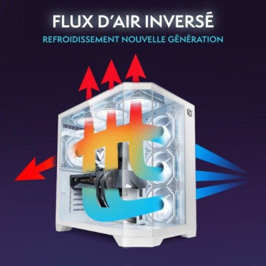 PC de bureau Vibox Vii-514 Intel Core i7-12700KF 32GB 1TB SSD RTX 5070 Windows 11 WiFi Blanc