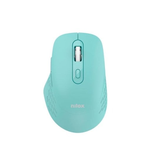 Souris Nilox Dual Wireless Bluetooth USB 1600 DPI Cyan 6 Boutons Silencieuse