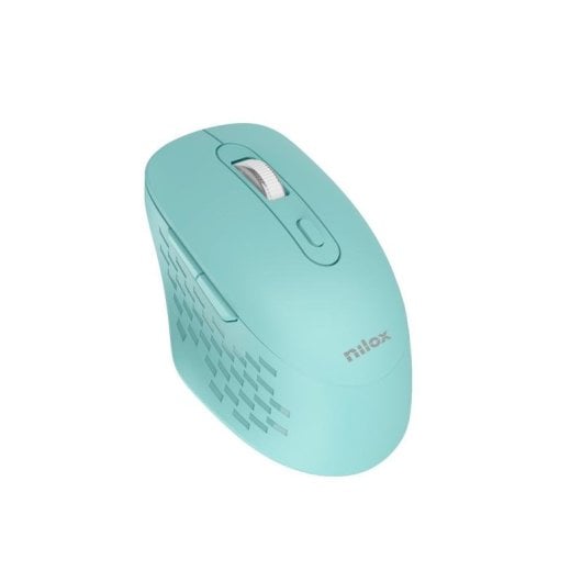Souris Nilox Dual Wireless Bluetooth USB 1600 DPI Cyan 6 Boutons Silencieuse