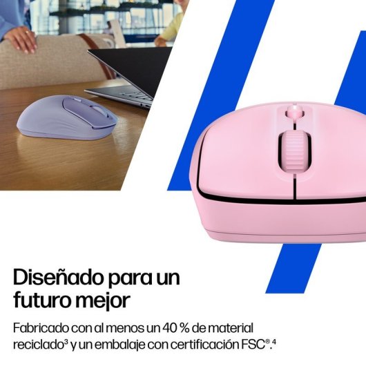 Ratón HP 400 Inalámbrico Dual Bluetooth/USB 2.4GHZ Silencioso Batería 24 Meses 6000DPI Silicona Suave Rosa