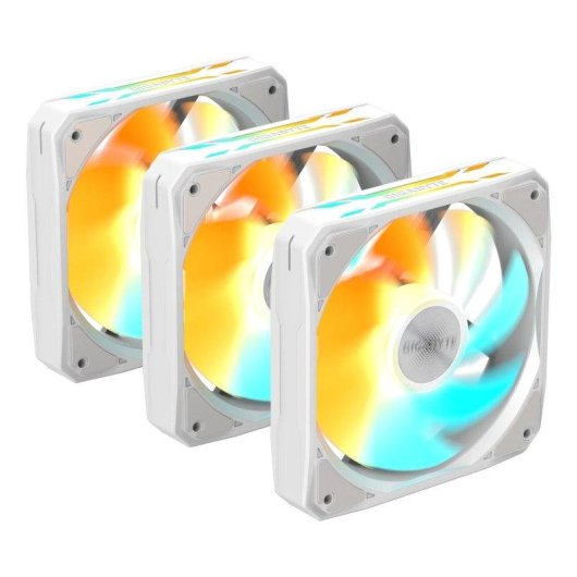 Ventilador suplementar Gigabyte GP-GBT EZFAN1203 ICE 120mm 2200RPM LED branco pack 3