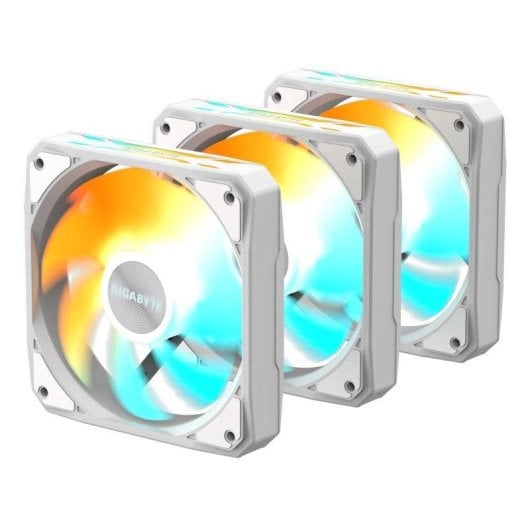 Ventilador suplementar Gigabyte GP-GBT EZFAN1203 ICE 120mm 2200RPM LED branco pack 3