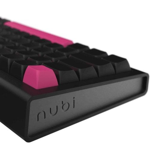 Teclado NUBI NK68 Pro Black mecánico inalámbrico compacto RGB hot-swappable