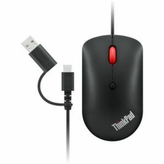 Ratón Lenovo 4Y51D20850 USB Typ C 2400 DPI Schwarz Ambidextrous Kompakt