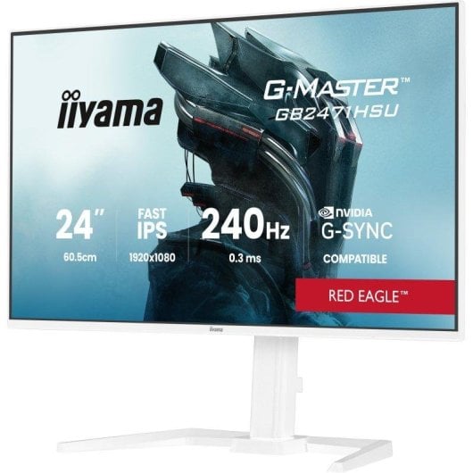Monitor iiyama GB2471HSU-W1 24" FullHD 240Hz Fast IPS HDR10 G-SYNC FreeSync 0,3ms Weiß