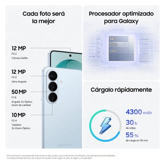 Samsung Galaxy S26 5G 12GB 256GB 6.3" Bleu Ciel + Buds4