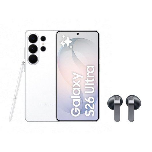 Samsung Galaxy S26 Ultra 5G 16GB 1TB 6.9" Blanco + Galaxy Buds4 Negros