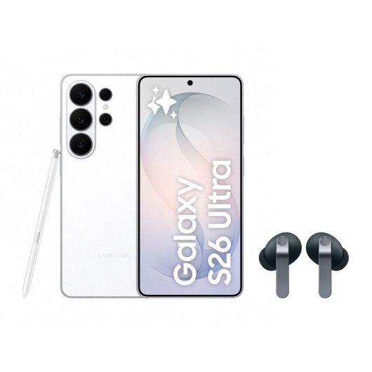 Samsung Galaxy S26 Ultra 5G 16GB 1TB 6.9" Blanco + Galaxy Buds4 Pro Negros