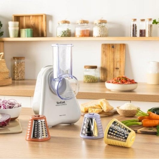 Rallatore elettrico Tefal DN853BE0 Fresh Express 3 coni intercambiabili crema