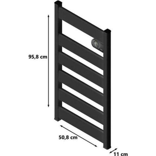 Toallero Eléctrico Hjm Lysa Bajo Consumo 750W Protección IP24 Aluminio