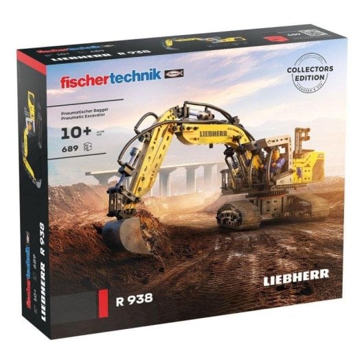Fischertechnik STEM Construction Liebherr R 938 Pneumatic Excavator 576450 689 peças