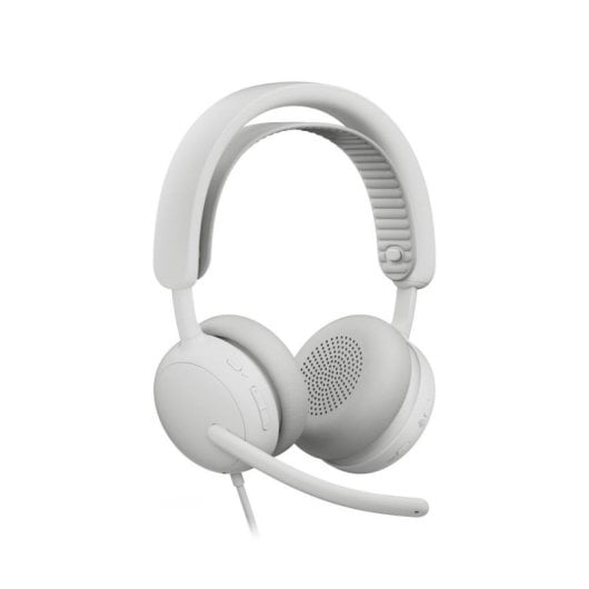 Auriculares Logitech Zone Wired 2 com fio USB-C/USB-A Cancelamento de Ruído Microfone Branco