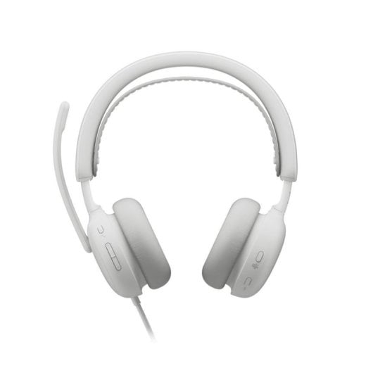Auriculares Logitech Zone Wired 2 com fio USB-C/USB-A Cancelamento de Ruído Microfone Branco