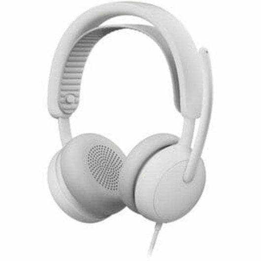 Auriculares Logitech Zone Wired 2 com fio USB-C/USB-A Cancelamento de Ruído Microfone Branco