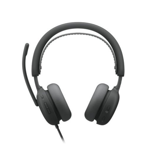 Auriculaires Logitech Zone Wired 2 filaires USB-C/USB-A avec réduction de bruit, micro, graphite