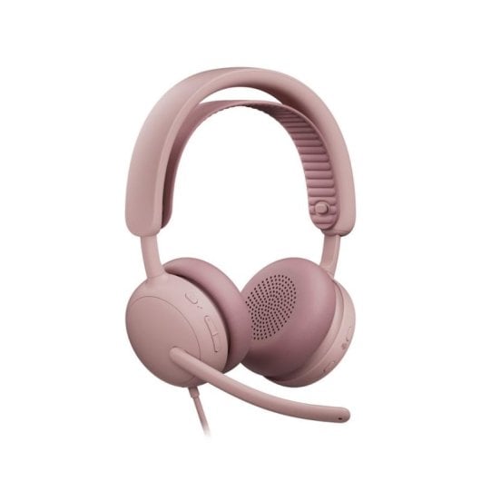 Auriculares Logitech Zone Wired 2 con cable USB-C/USB-A Cancelación de Ruido Rosa