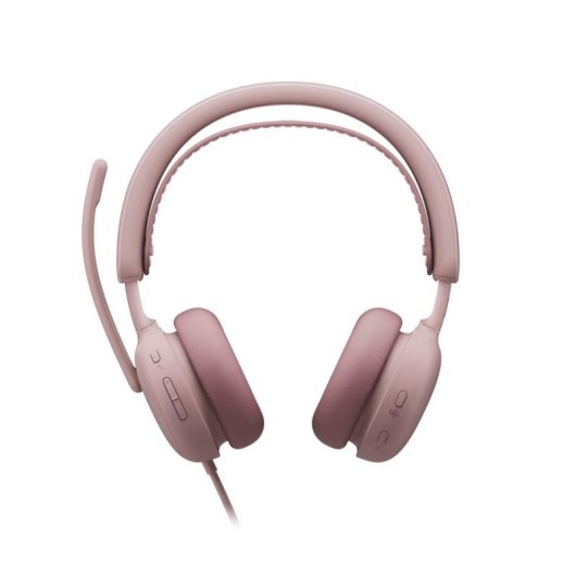 Auriculares Logitech Zone Wired 2 con cable USB-C/USB-A Cancelación de Ruido Rosa