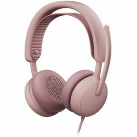 Auriculares Logitech Zone Wired 2 con cable USB-C/USB-A Cancelación de Ruido Rosa
